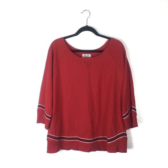 Lucky Brand Scottsdale Red Embroidered Sweater - Picture 3 of 11